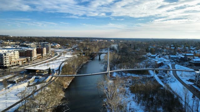 Winter Serenity Over the River