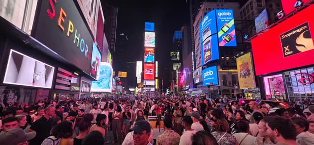 Vibrant Night in Times Square